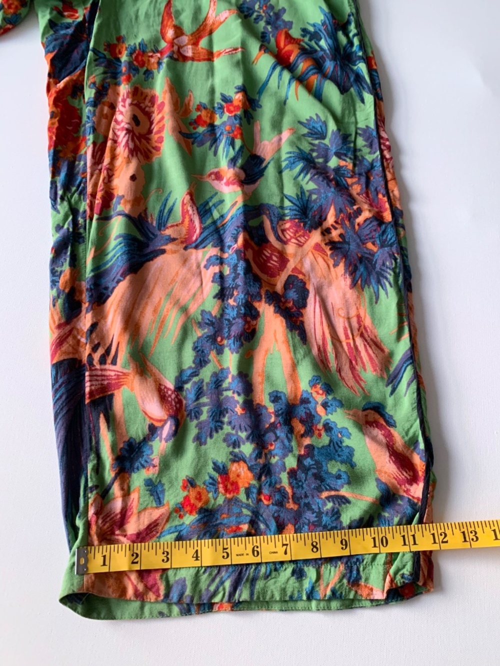 Anthropologie Sleep Pant Pajamas Lounge Hummingbirds Green Size XL - Picture 9 of 16